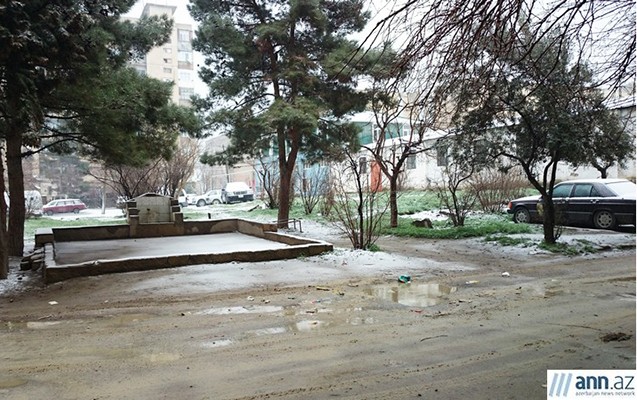 Bakıya da qar yağdı - Fotolar