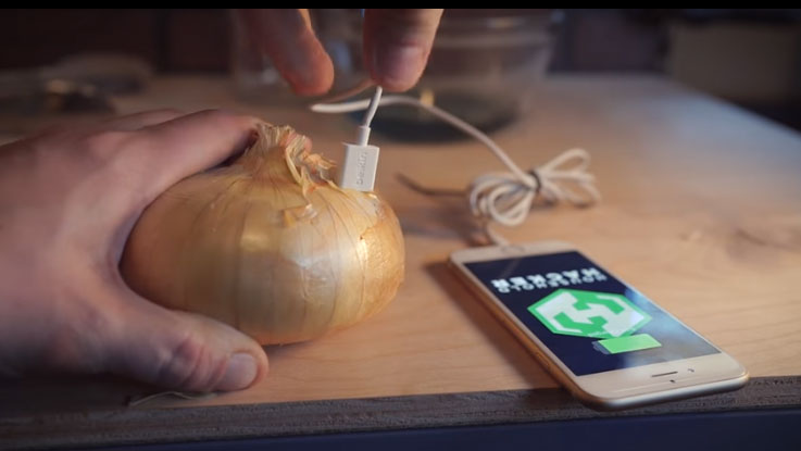 Telefonunuzu soğan ilə şarj edin - FOTOLAR