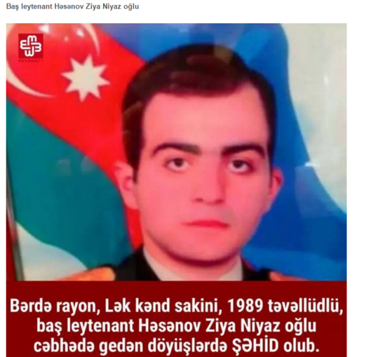 Aprel döyüşlərində həlak olan şəhidlərimizin ölümündən 40 gün ötdü