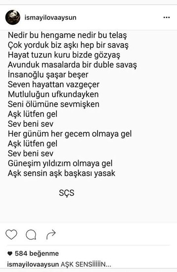 Rəqsanənin qızı ayrıldığı nişanlısına: