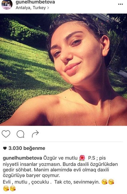 Evli olan aparıcı Günel çaşdırdı: