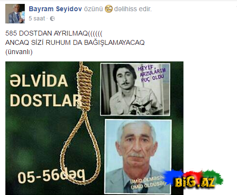 55 yaşlı BDU-nun müəllimi Facebookda nələr yazdı, nələr ... SONRA DA İNTİHAR