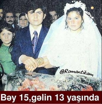 Dünya ŞOKDA: Bəy 15, gəlin 13 yaşında