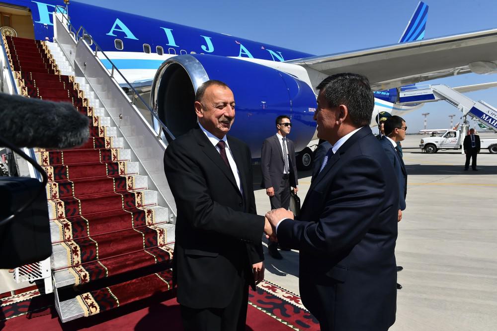 Prezident İlham Əliyev Qırğızıstanda səfərdədir - FOTO