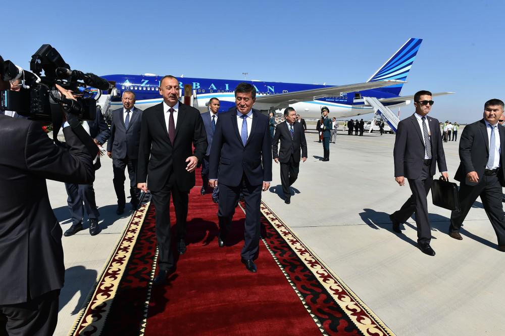 Prezident İlham Əliyev Qırğızıstanda səfərdədir - FOTO