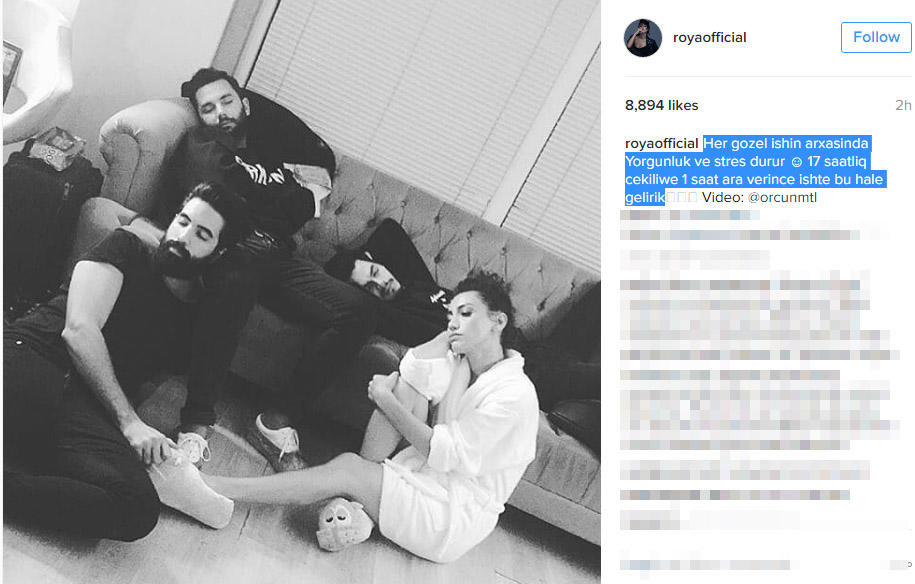 Röya hamam xalatında oğlanlarla yuxuladı: "... ara verincə bu hala gəlirik" - FOTO