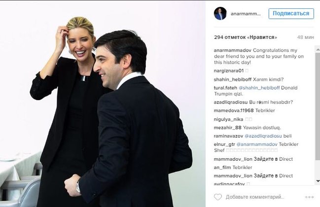 Ziya Məmmədovun oğlu Tramp ailəsini belə təbrik etdi - FOTO