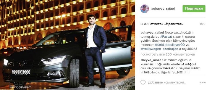 Rafael Ağayev özünə lüks maşın aldı - FOTO