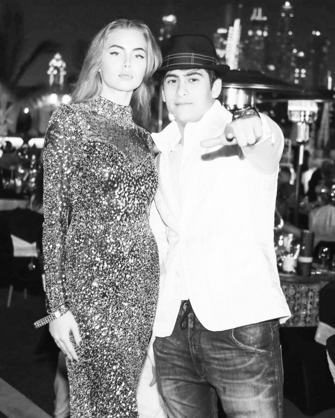 Azərbaycanlı milyarderin 17 yaşlı oğlu və onun model sevgilisi - Foto