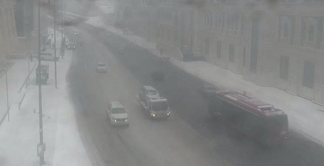Qarlı hava Bakını bu günə qoydu - FOTOLAR