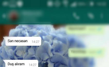 Azərbaycanda iki sevgilinin gülməli "Whatsapp" yazışması - FOTO