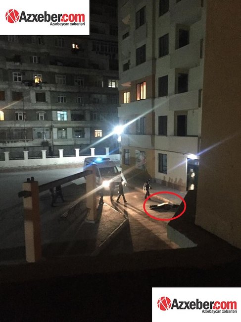 Özünü 17-ci mərtəbədən atan Mövludun intihar anı FOTODA