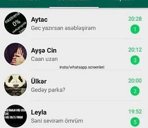 Azərbaycanlı oğlanın "Whatsapp"-da 4 qızla rekord qıran yazışması... - “Caan, uzan ömrüm...” / FOTO