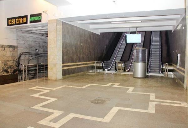 Bakı metrosunun stansiyası təmirdən sonra - FOTOLAR