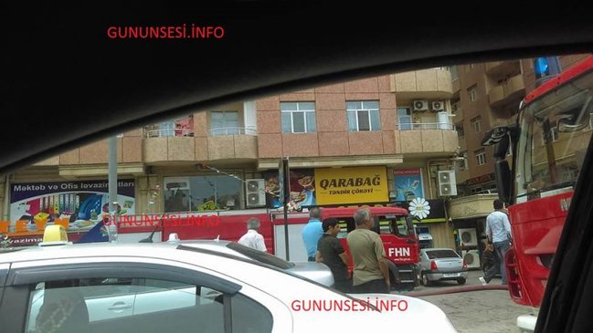 Bakıda məşhur iş adamının binası yanıb kül oldu - Foto