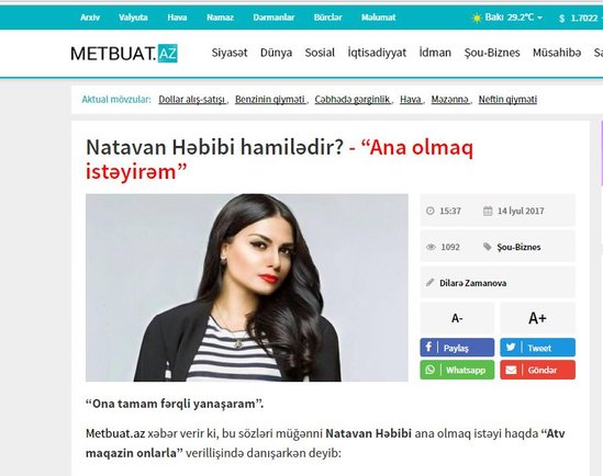 Tələsik toy edən Natavan Həbibi hamilədir?