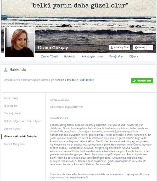Otağında intihar edən qızın Facebook statusu görənləri dəhşətə gətirdi - FOTO