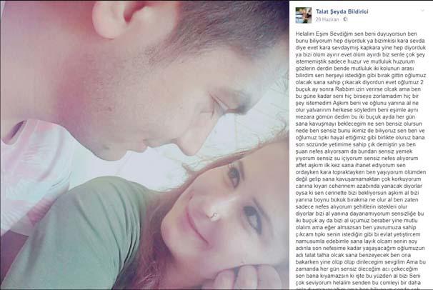 Şəhidin hamilə həyat yoldaşı FACEBOOK STATUSU ilə kövrəltdi: "Sənin telefonundan özümə mesaj yazıram" - FOTO
