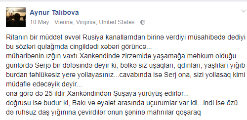 Sabiq ANS-çi Sarkisyanın arvadını təriflədi: "Ona görə də..." - FOTO