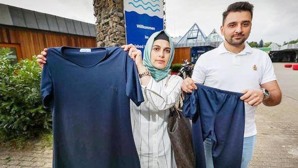 Hicablı xanım hovuza elə geyimdə girdi ki... - Bayıra atdılar
