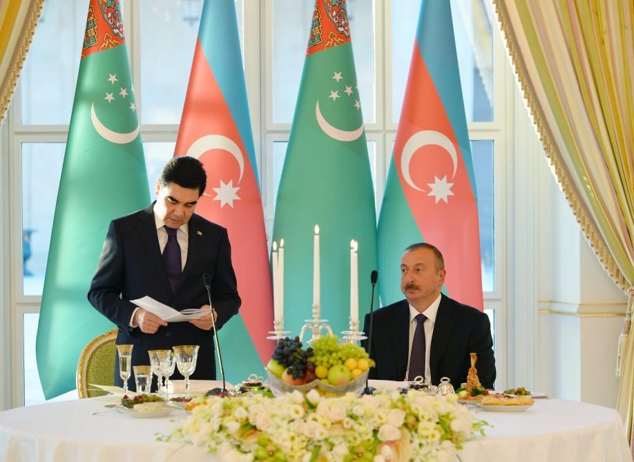 Prezident İlham Əliyevin adından Qurbanqulu Berdiməhəmmədovun şərəfinə rəsmi ziyafət verilib - FOTO