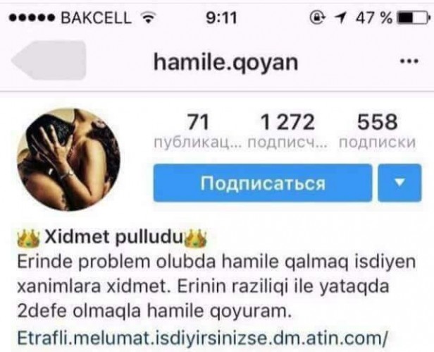 Azərbaycanda yeni xidmət: HAMİLƏ QOYAN - "Ərinin razılığı ilə 2 dəfəyə hamilə qoyuram" - FOTOFAKT