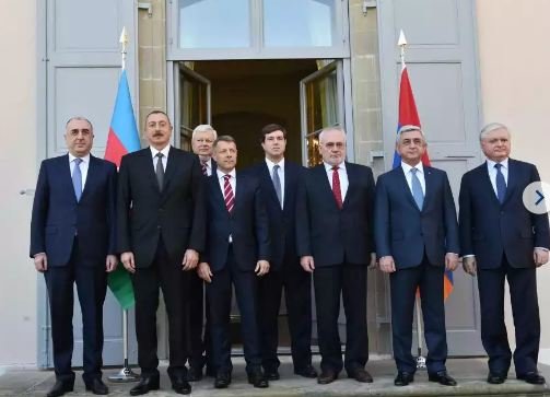 Azərbaycan və Ermənistan prezidentlərinin görüşü keçirilib — FOTOLAR