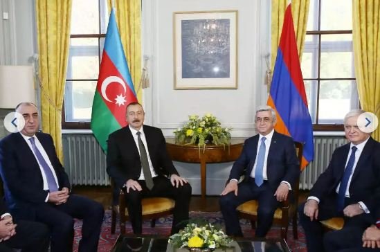 Azərbaycan və Ermənistan prezidentlərinin görüşü keçirilib — FOTOLAR