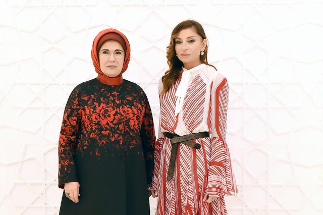 Azərbaycan və Türkiyə birinci xanımlarının görüşü olub (FOTO)