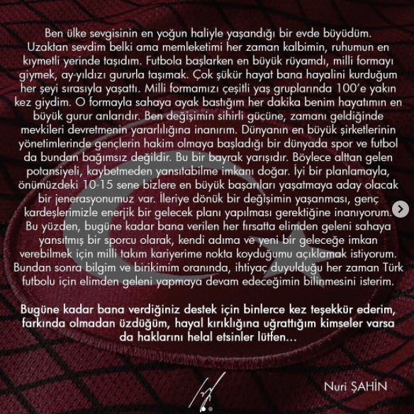 Türkiyə ŞOK-da: 29 yaşında milli karyerasını başa vurdu