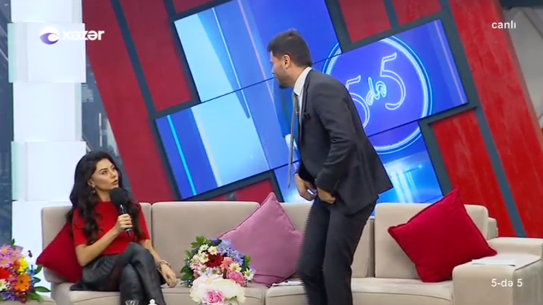 45 yaşlı kişi ilə sevgili olduğu deyilən Aysel efirə mini ətəkdə çıxdı - FOTO