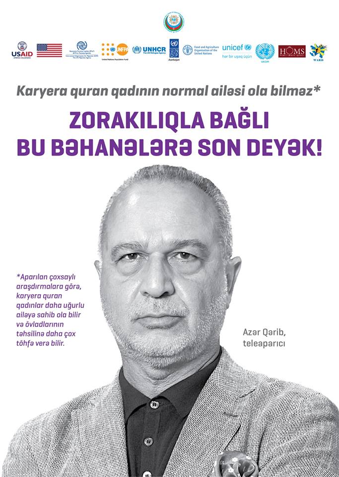 Məşhurlar kampaniyaya qoşuldu: “Kişidir, ona hər şey olar” – FOTOLAR