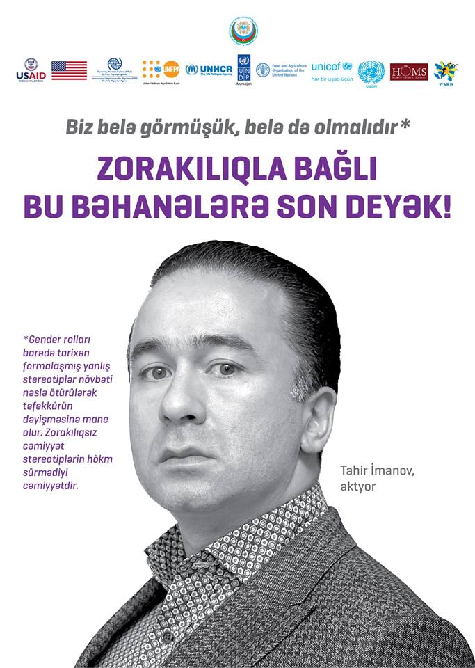 Məşhurlar kampaniyaya qoşuldu: “Kişidir, ona hər şey olar” – FOTOLAR
