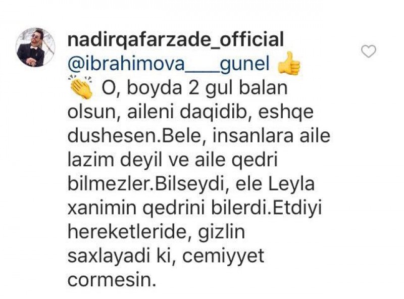 Nadir Emin Ağalarovu tənqid etdi: "Belə adamlara ailə lazım deyil, ailə qədri bilən olsaydı...” - FOTOLAR