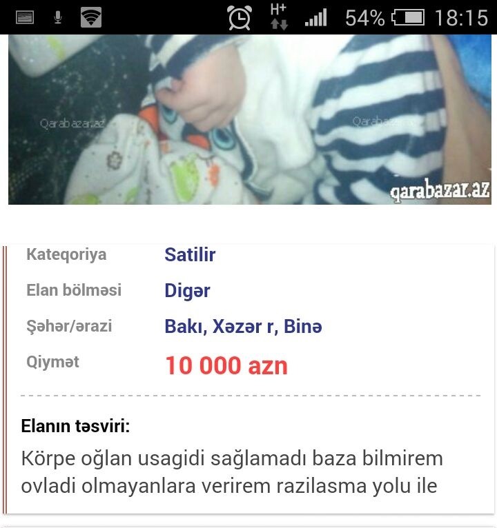 Bakıda 40 günlük uşağını satmaq istəyən ata danışdı - FOTO - VİDEO