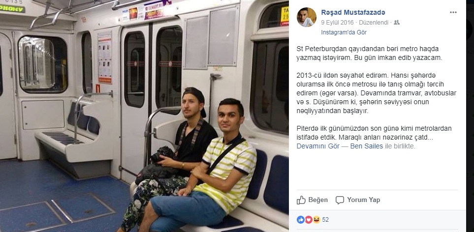 Metroda özünü öldürən gənc: "Metro mənim sevgimdir, ən böyük sevgim" - FOTOLAR