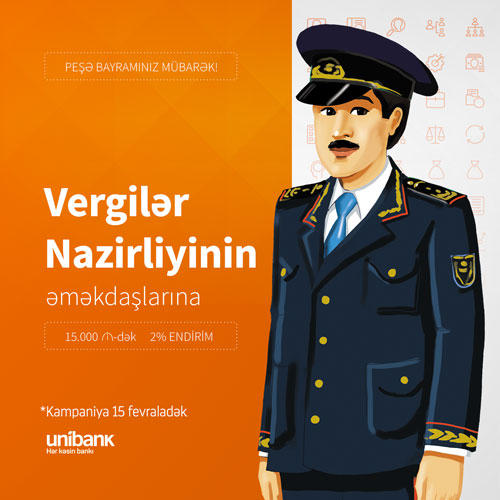 Unibankdan vergi işçilərinə bayram hədiyyəsi