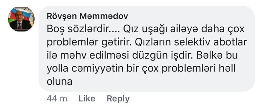 “Qız uşağı ailəyə daha çox problemlər gətirir?” - Açıqlama
