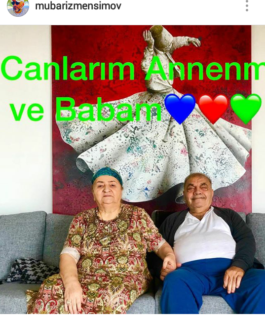 Mübariz Mənsimov ailəsinin fotosunu paylaşdı: "Canlarım, atam və anam"