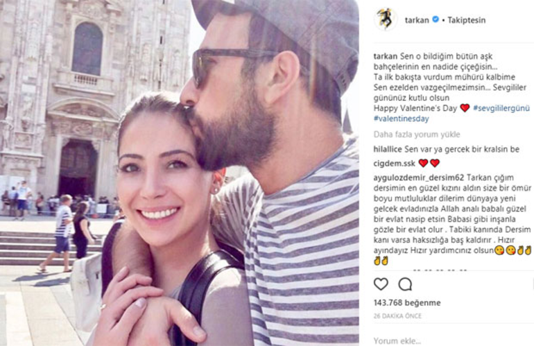 Tarkan “Sevgililər günü” münasibətilə həyat yoldaşını belə təbrik etdi – FOTO