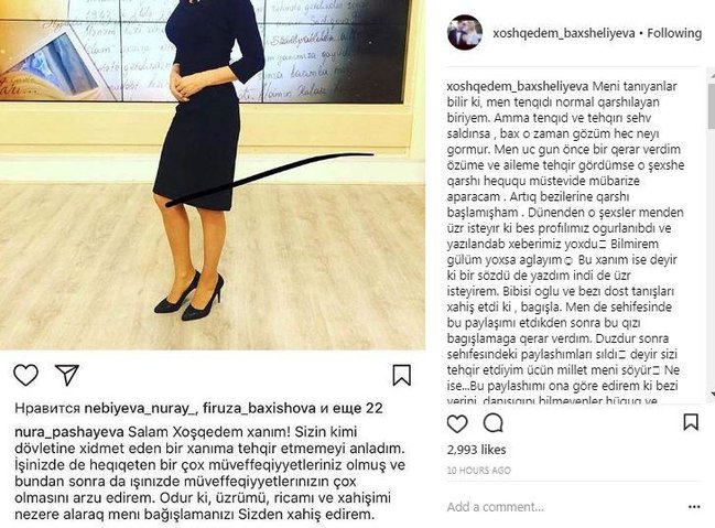 "Onu yaxınlarının yalvarışlarına görə bağışlayıram" - Xoşqədəm