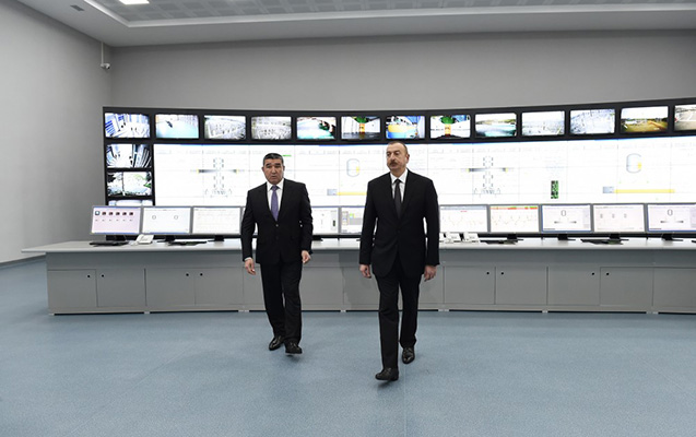 Prezident Mingəçevir Su Elektrik Stansiyasını işə saldı - FOTO