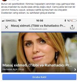 Xoşqədəmi "Facebook"da belə təqdim etdilər: Masaj xidməti...