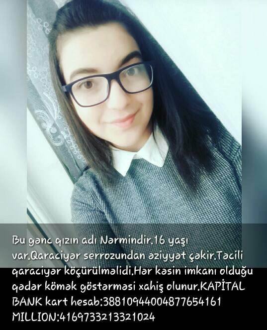16 yaşlı bu qız kömək axtarır - Onun həyatını xilas etmək sizin əlinizdədir