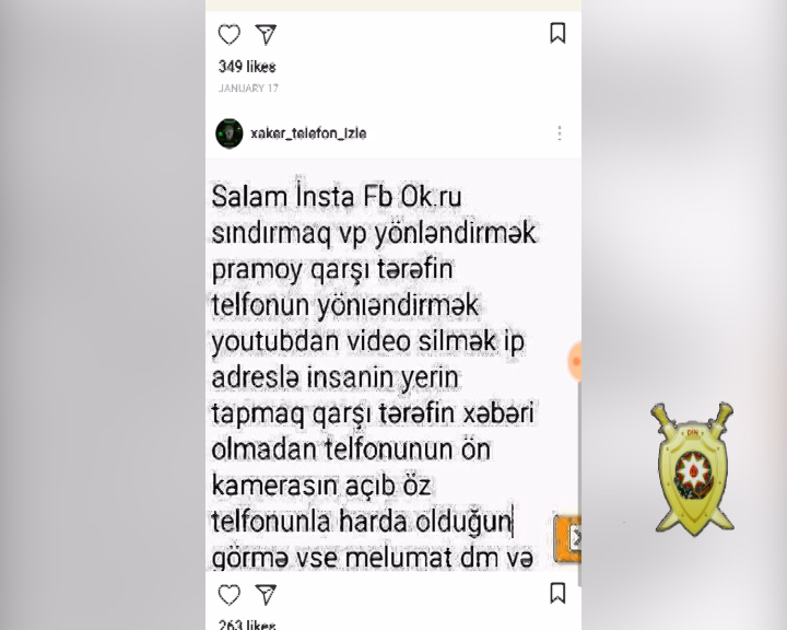 “İnstagram”da 200 nəfəri aldadaraq pulunu mənimsəyən ağdamlı tutuldu - FOTO