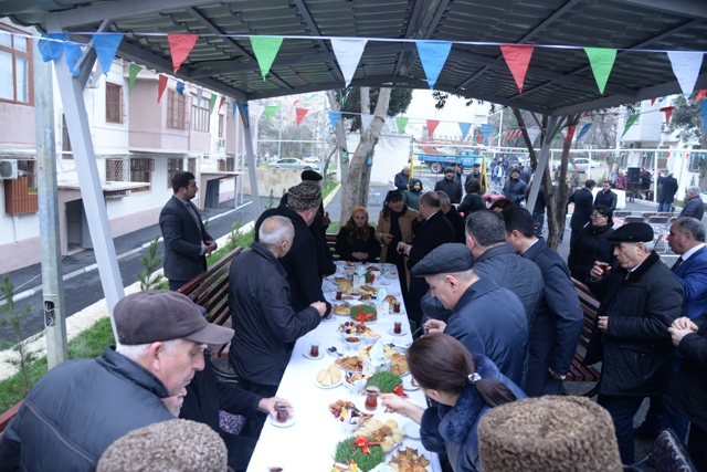Nəsimi rayonunda bayram ərəfəsində növbəti “Abad həyət” sakinlərin istifadəsinə verildi