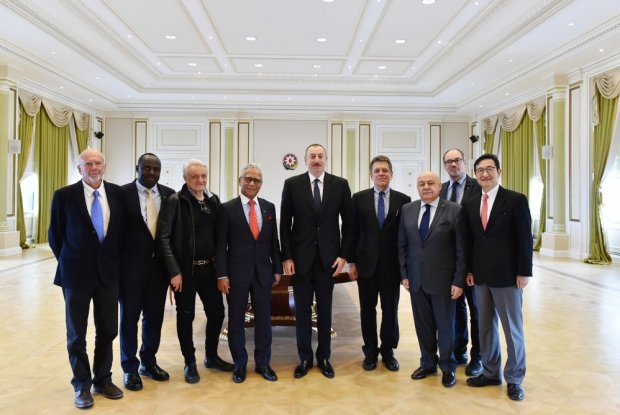 Beynəlxalq Memarlar İttifaqının nümayəndə heyəti İlham Əliyevin qəbulunda