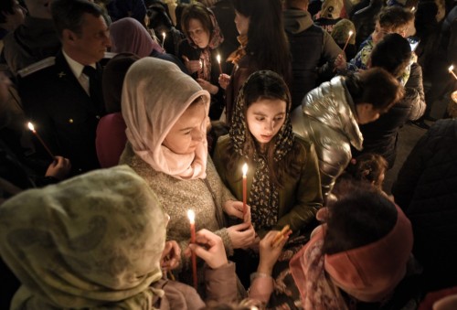 Bakı pravoslavları Pasxanı qeyd edir - FOTOLAR