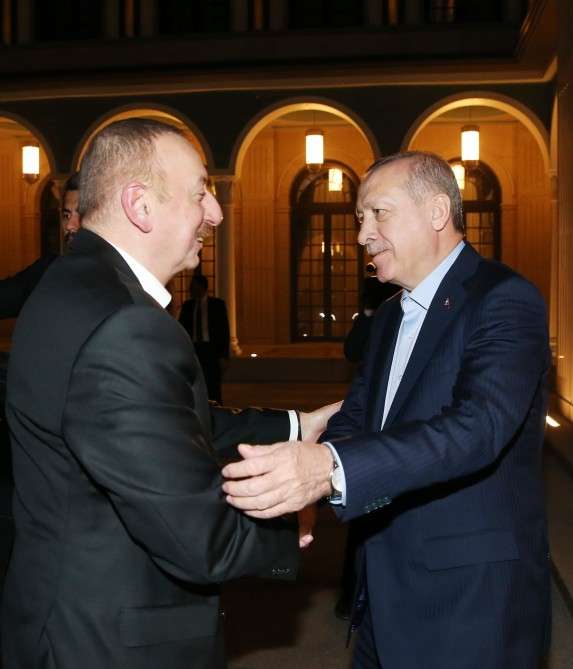 İlham Əliyev Ərdoğanla birgə şam edib - FOTOLAR