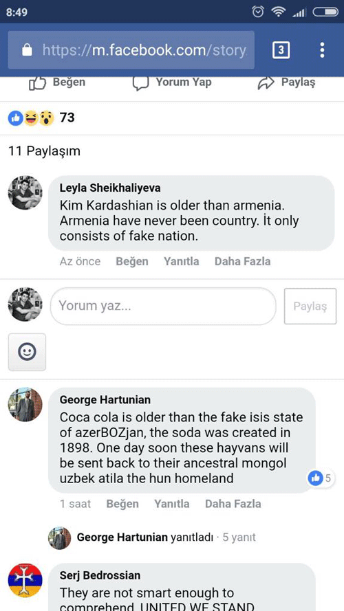 Sosial şəbəkələrdə ermənilərlə döyüşənlər - FOTOLAR